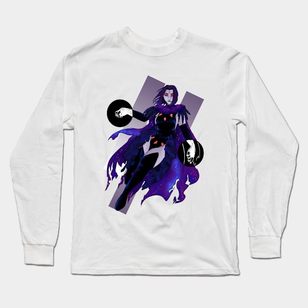 Raven Long Sleeve T-Shirt by BlackPaws